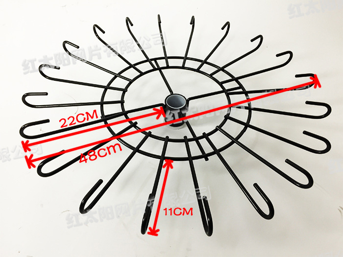 金属旋转货架 五层高度调节展示架 经久耐用 可拆防盗细节图
