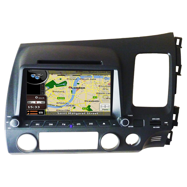 2008本田老思域安卓8.0多媒体播放器 车载DVD GPS 右肽产品图