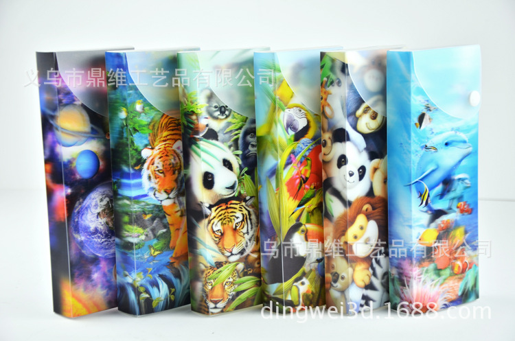 高清3D 5D 6D立体文具盒 卡通动物笔盒 铅笔盒 书包面板 定制立体产品图
