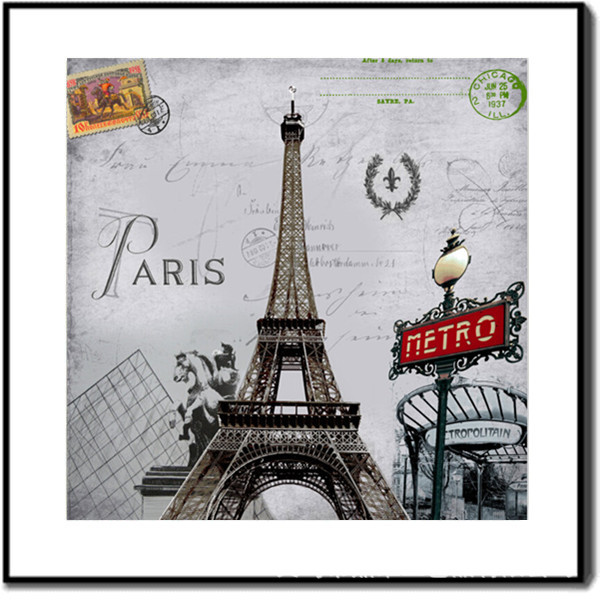 厂家直销5D立体微框画 3D 5D立体画 装饰画 欧美建筑物装饰画