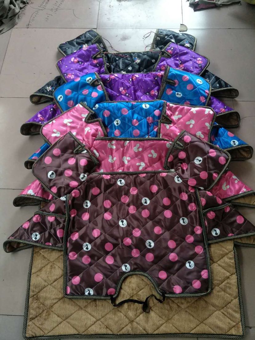 厂家直销 电动车冬季挡风被 加大加厚加绒紫连体款