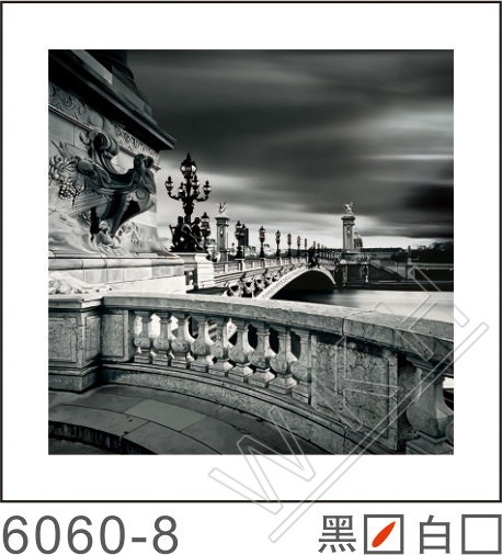 厂家直销5D微框画 5D立体画批发 创意装饰画 欧式建筑物 6060-8