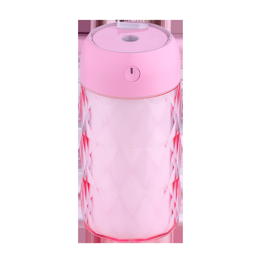Crystal bottle three-in-one humidifier, mini portable creative home bedroom night light, small fan, usb humidifier Application Scenario