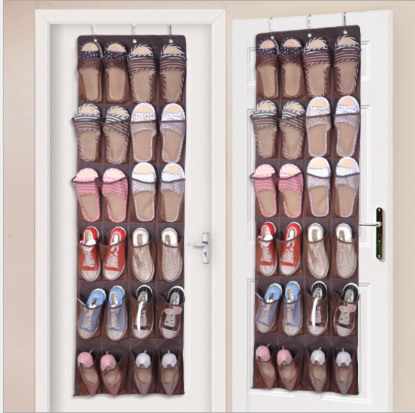新品24格无纺布袋门后鞋子收纳挂袋 网布艺悬挂式收纳袋家居用品细节图