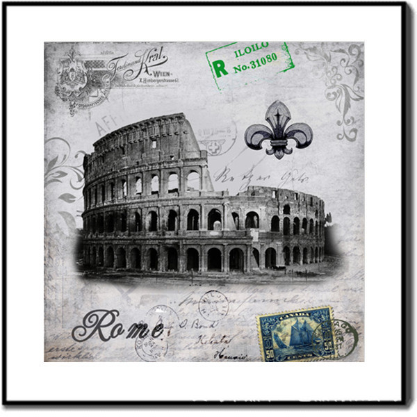 厂家直销5D立体微框画 3D 5D立体画 装饰画 欧美建筑物装饰画产品图