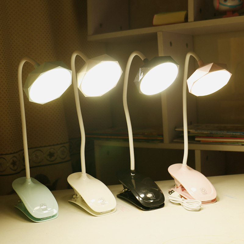 Rechargeable touch desk lamp, eye-protecting desk, dormitory students, children's study, clip-on bedside lamp for bedroom, protecting eyesight details Picture