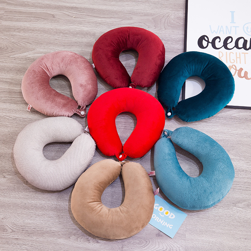 厂家批发定制U型枕慢回弹托背颈枕旅行枕颈椎便携护颈枕头产品图