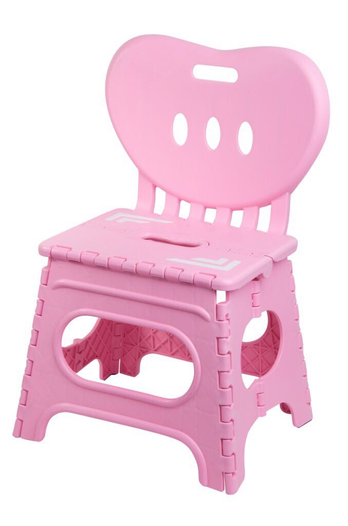 The large folding backrest stool has a seat height of 27cm Application Scenario