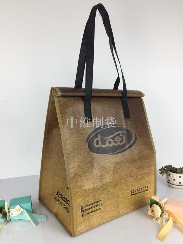 Custom-made laminated non-woven fabric folding bags with LOGO printing, large non-woven fabric handbags, eco-friendly clothing bags, storage bags