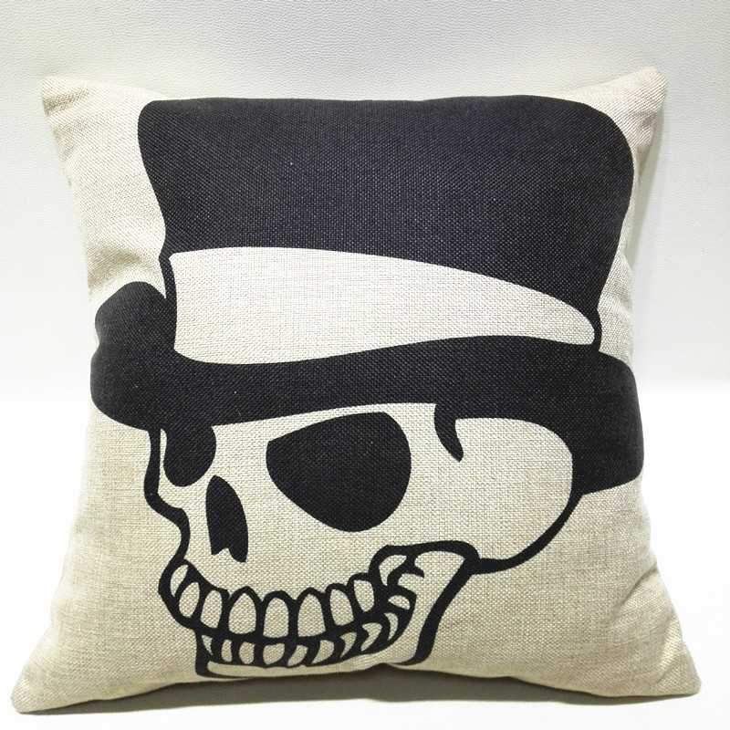 速卖通新款爆款 万圣节骷髅头鬼头抱枕靠垫 厂家直销不含芯