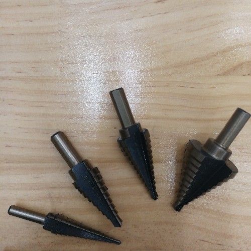 批发5件套英制阶梯钻头组套装/台阶钻/钢板钻/麻花钻/外销扩孔钻细节图
