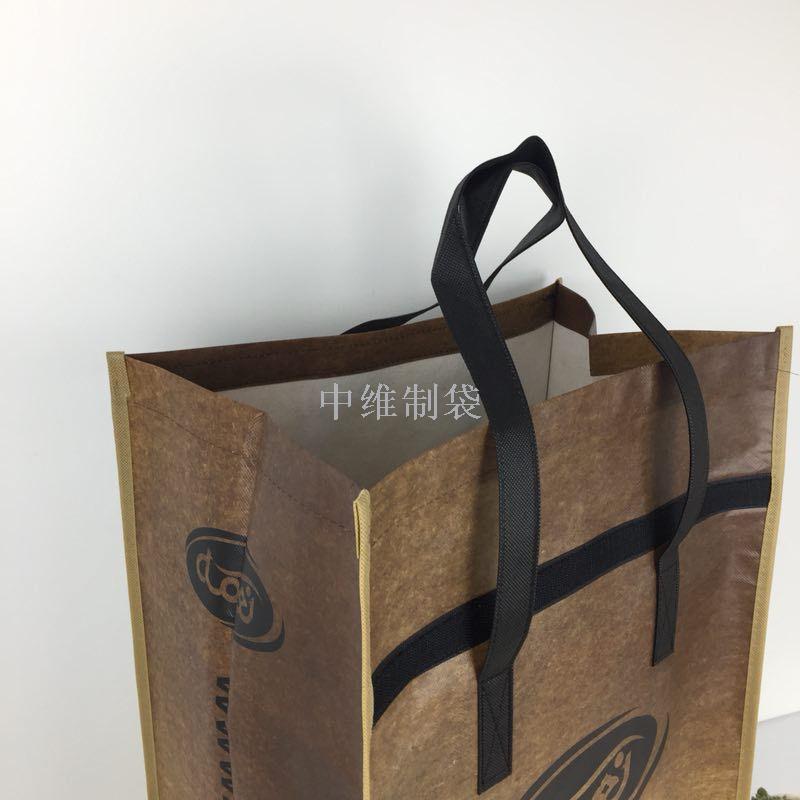 Custom-made laminated non-woven fabric folding bags with LOGO printing, large non-woven fabric handbags, eco-friendly clothing bags, storage bags Specification image