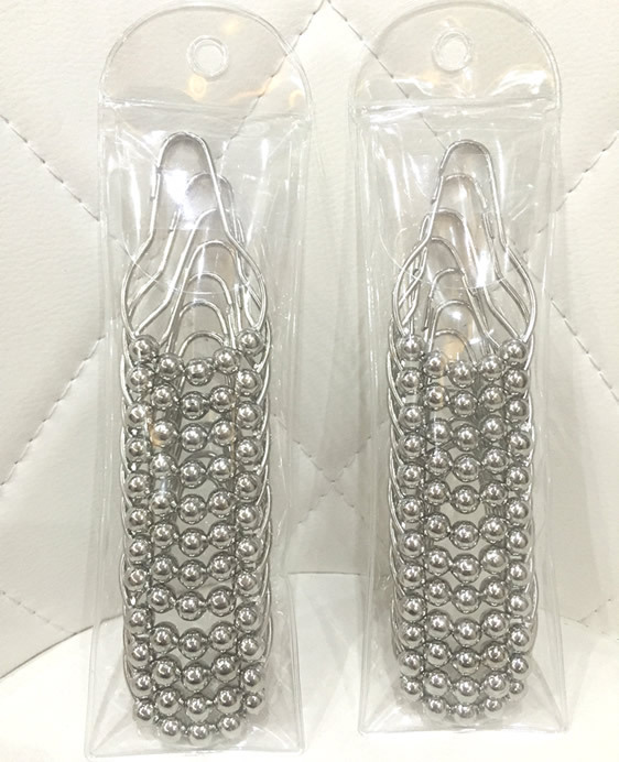 311跨境供应 五珠浴帘钩葫芦扣12个袋子装 窗帘挂钩现货批发产品图