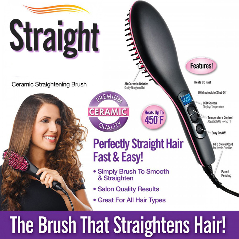 2016Tv New Simply Straight Electric Hair Comb Hair Straightener Manufacturer Direct Sales details Picture