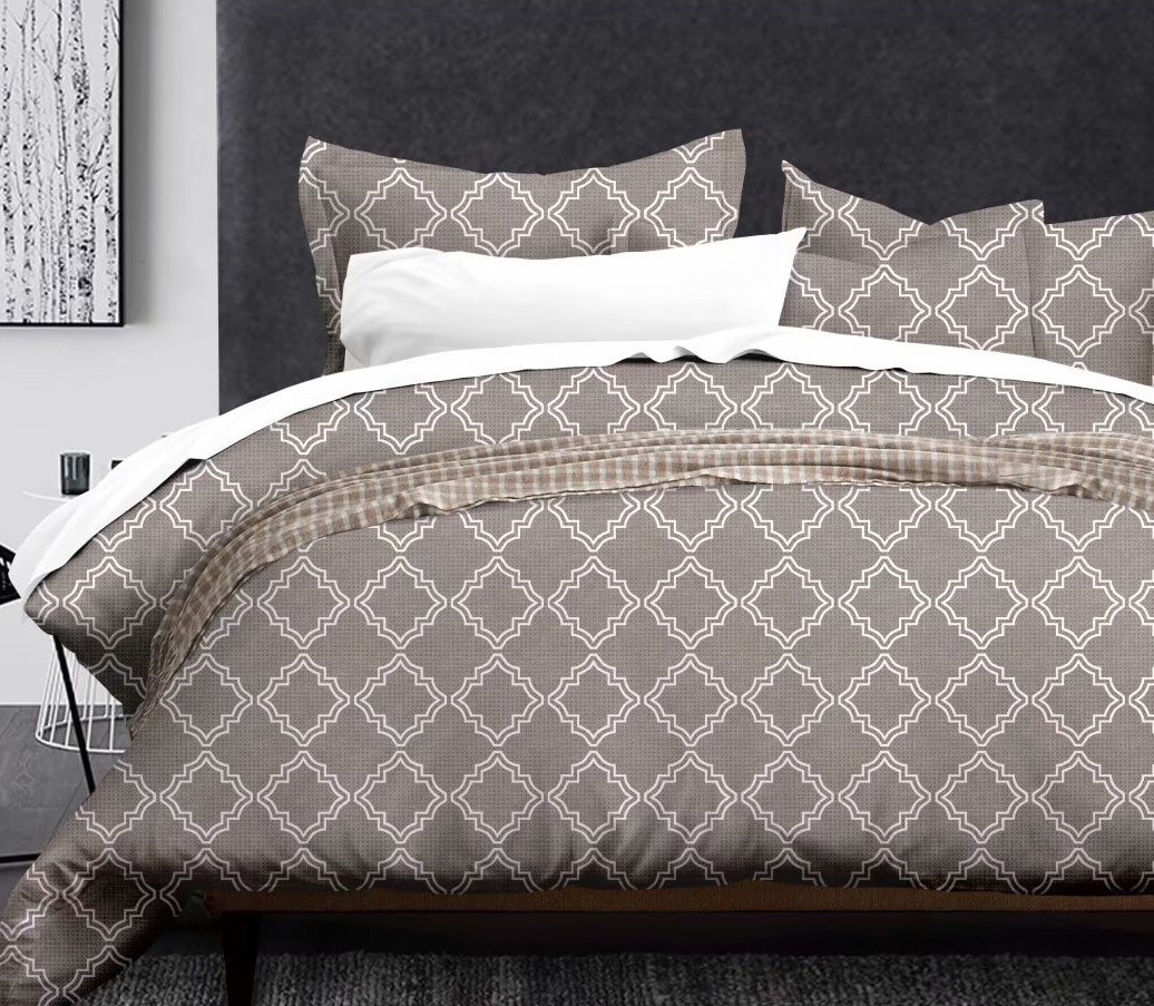Bedding four - piece set of simple fashion check geometric pattern Specification drawing