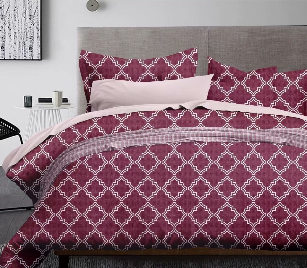 Bedding four - piece set of simple fashion check geometric pattern Application Scenario