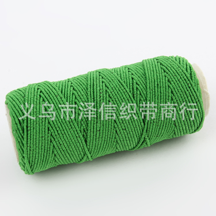 厂家批发 圆0.06CM底线松紧带 裙子打皱褶底线 彩色松紧绳 吊牌线细节图