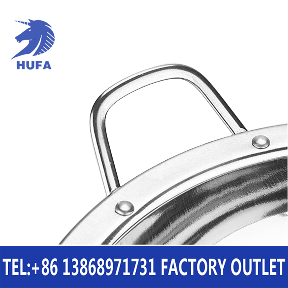 Hotel supplies: Kexing wide-edge extra-thick flat pan, non-stick pan, stainless steel pancake pan details Picture