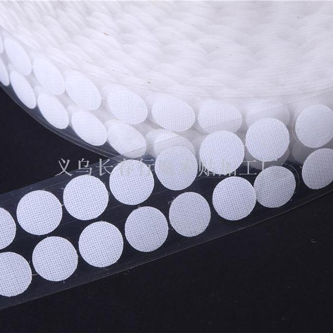 厂家定制透明膜背胶1.5cm圆点 透明膜背胶PET膜背胶魔术贴细节图