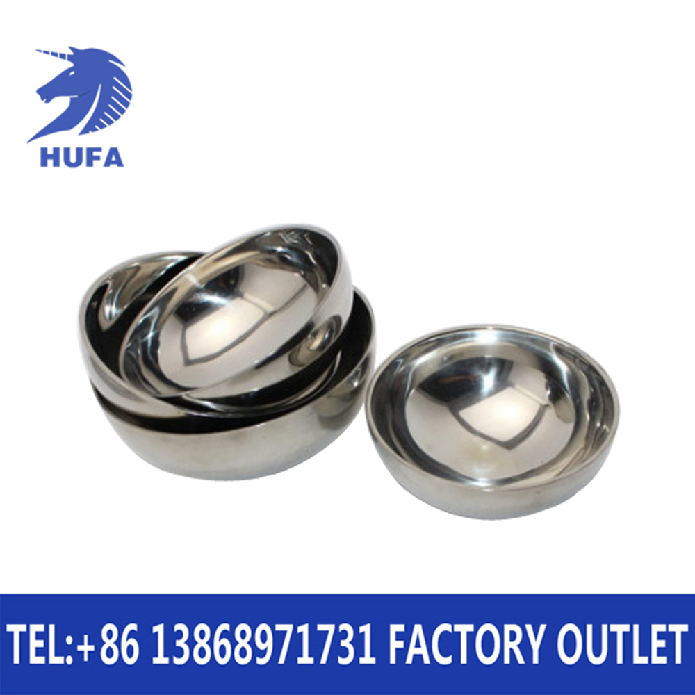 Cafeteria supplies: Stainless steel tableware, double-layer stainless steel heat-insulating bright bowls, welded edge bowls, children's bowls details Picture