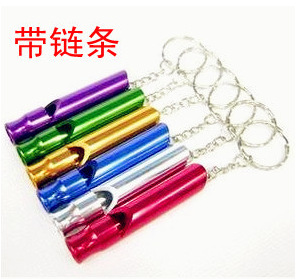 厂家批发　大号户外用品铝合金口哨 救生口哨 求生哨哨子产品图