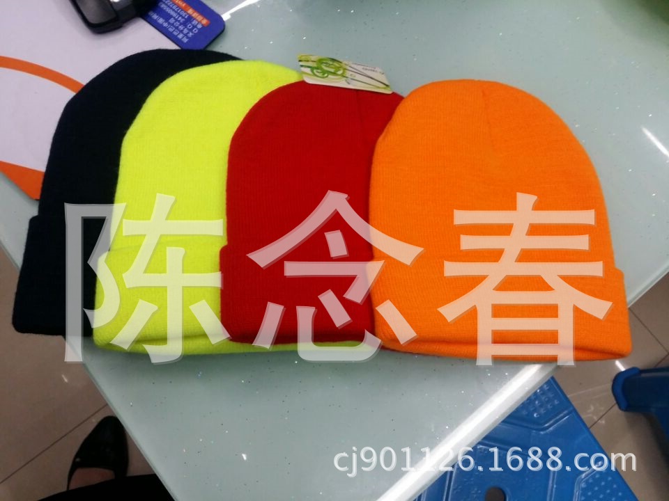 Factory direct sales of high-end Korean plain weave acrylic knitted caps in long and short styles, available in multiple colors Specification image