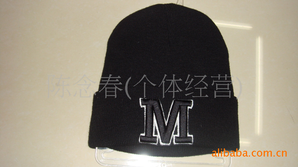 Knitted hat, jacquard hat, embroidered hat. Winter hat, snow hat details Picture