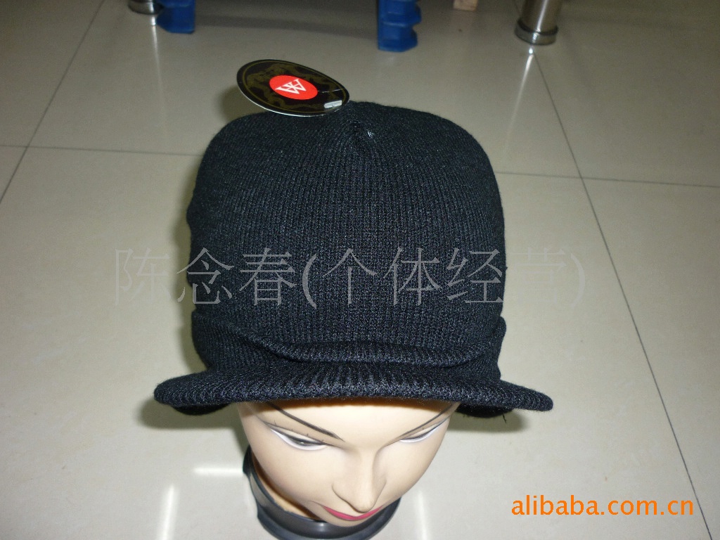 Jacquard hat, knitted hat, printed hat, duckhouse hat, bashi hat, brim hat details Picture