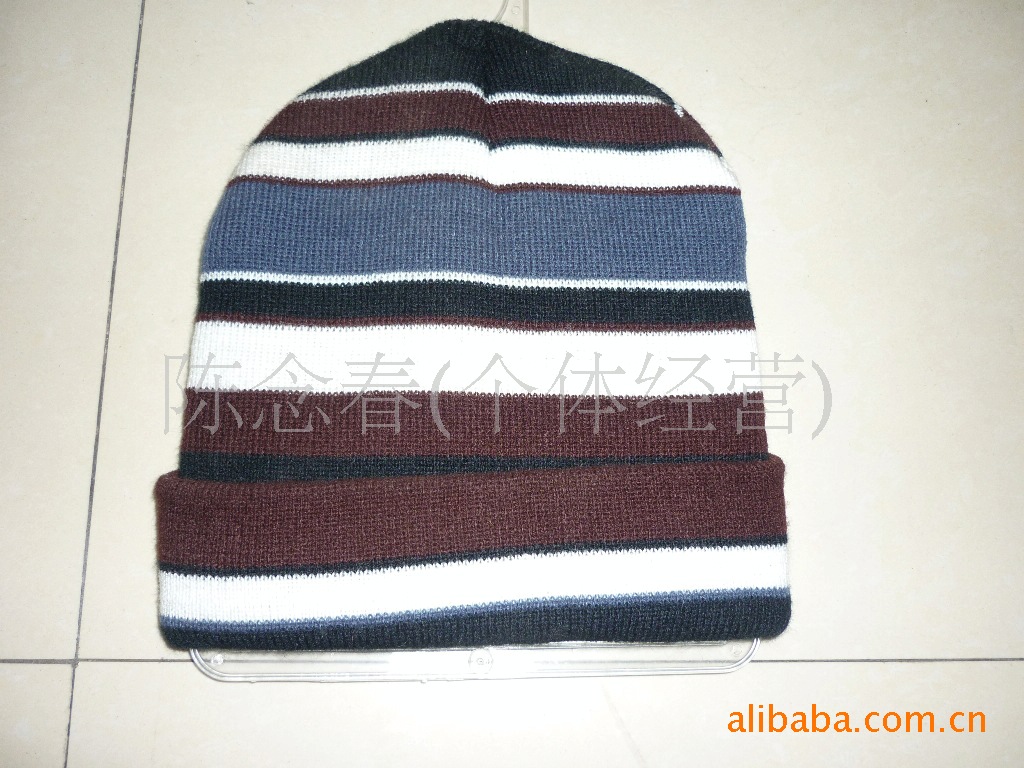 Korean inch fashion striped hats, printed hats, knitted hats, ski hats, truck hats, snow hats Specification image