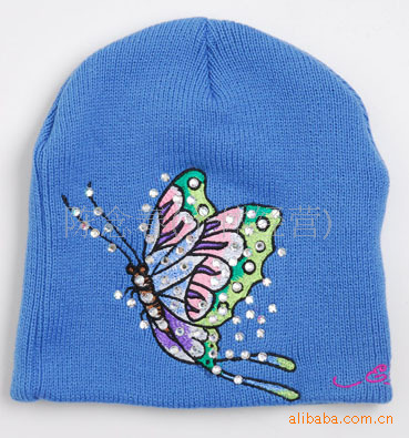 Fashion hats, sports hats, knitted hats, duckhouse hats. Pointed hat, knitted hat, embroidered hat, winter hat details Picture