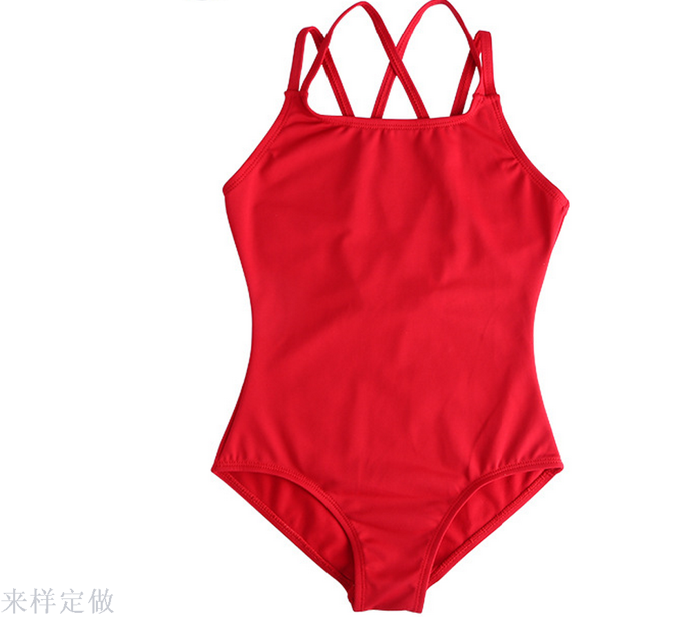 【来图定制】高弹女童连体舞蹈服表演服 可外贸厂家批发