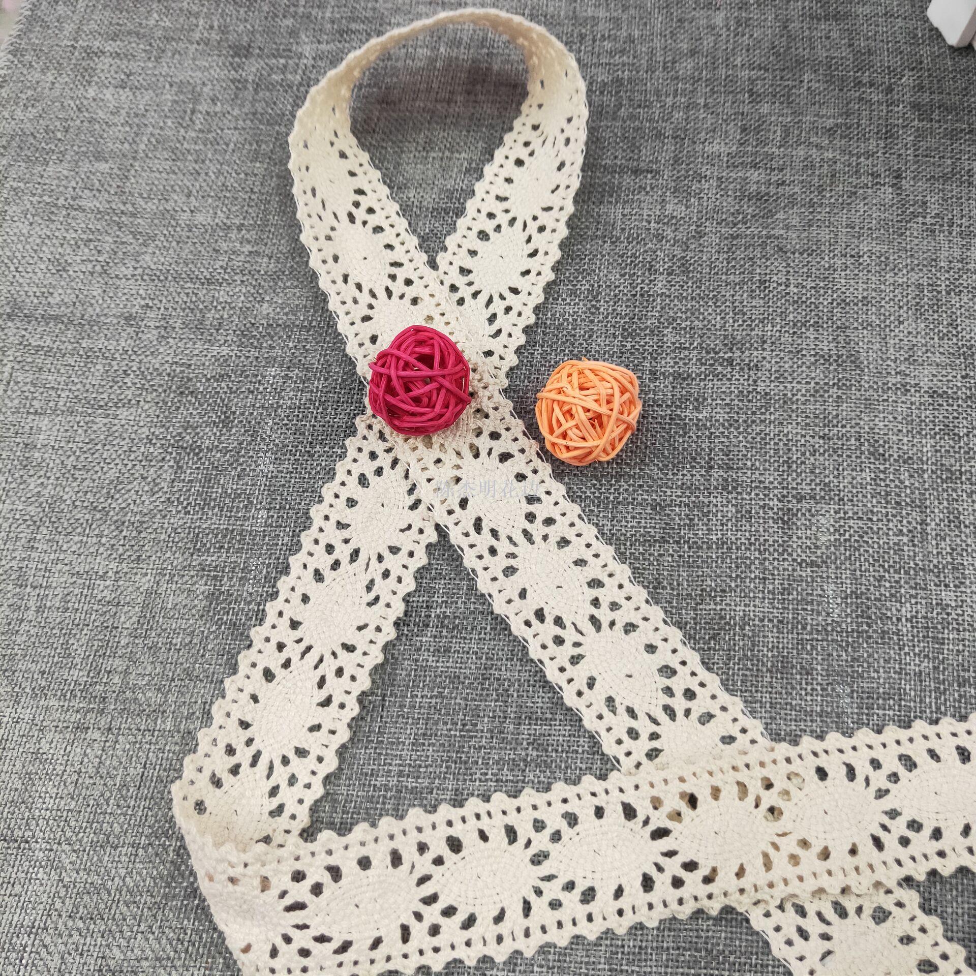 3.5公分双边对称棉线花边 帽子 饰品 DIY辅料产品图