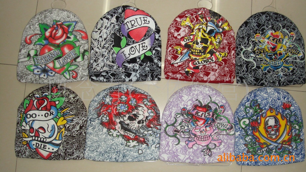 【 Factory Direct Sales 】 Skull cartoon hats, camouflage hats, printed hats, ski hats, pullovers, knitted hats Specification image
