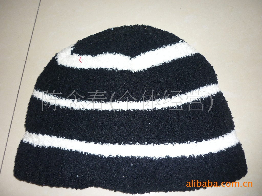 Export knitted hats, towel hats, winter hats, striped hats, knitted hats, winter hats details Picture