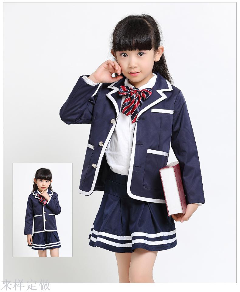 2018新款小学生校服秋季装经典中国风长袖中式西装班服幼儿园园服