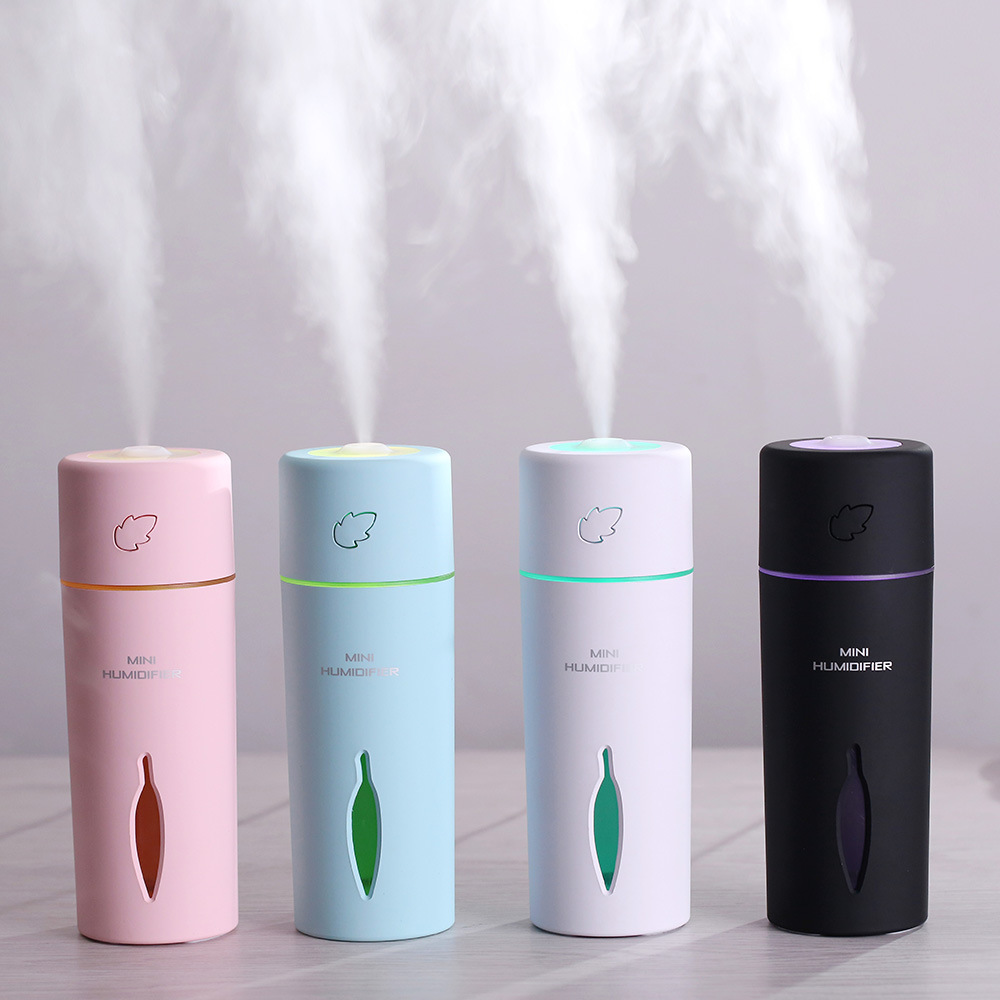 Leaf Humidifier USB thick fog volume silent Plug with night light mini portable home and office humidifier