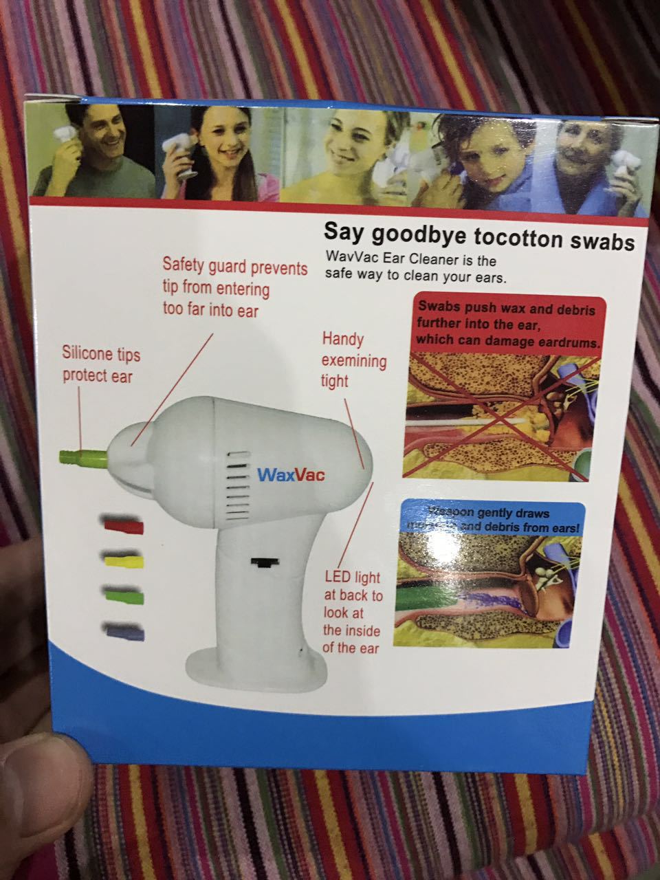 Wax Vac 洁耳器 耳朵清洁器 电动掏耳器 电动吸耳器 125克 彩盒装细节图