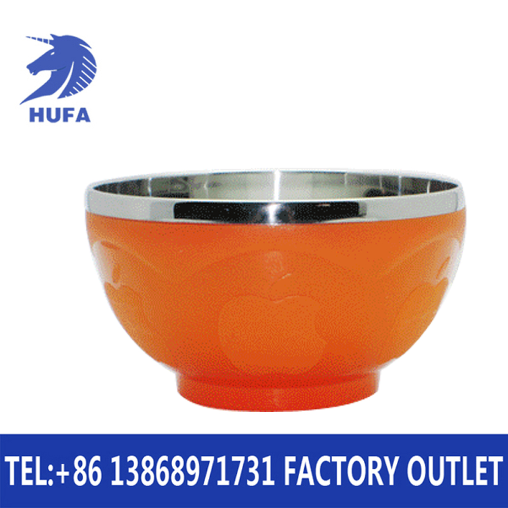 Stainless steel colored children's bowls, non-magnetic, anti-drop and anti-scald colored bowls, octagonal bowls