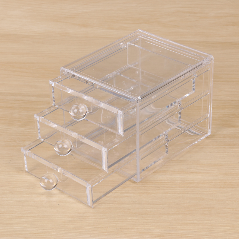 Three-layer pull-out design transparent acrylic storage box for kitchen raw materials and condiments Specification image