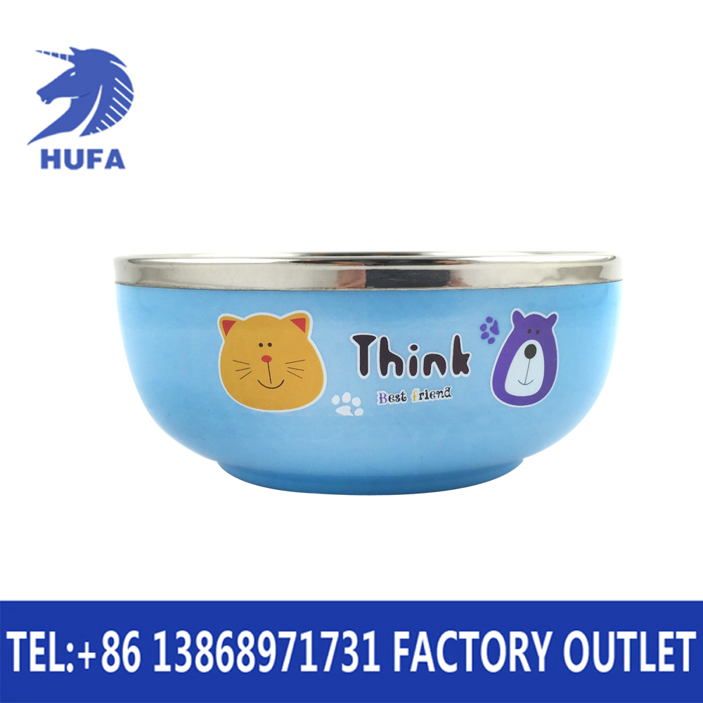 Factory direct sales of cute cartoon children's tableware, stainless steel bowls, three-piece sets Application Scenario