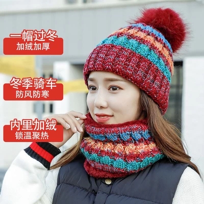 Qing Yang Shijia's knitted hats for women are casual, warm, sweet and soft. Winter hats and ear-protecting woolen hats are trendy Specification image