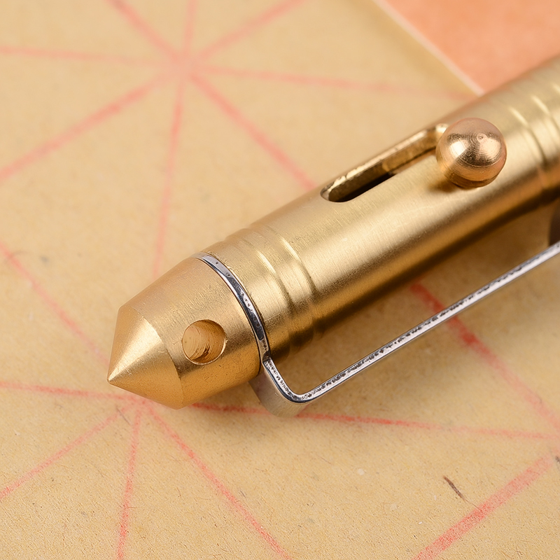 厂家直销黄铜战术笔 黄铜签字笔 复古金属笔产品图