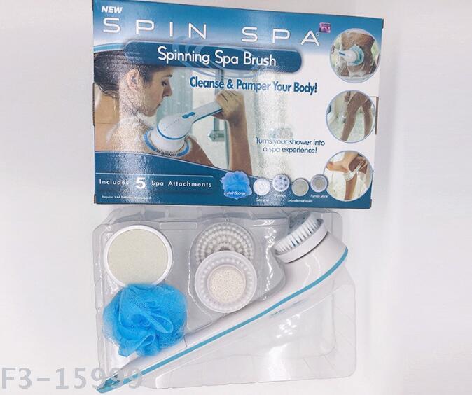 spin spa 电动按摩沐浴刷洗澡刷 洗浴刷 5款刷头长柄按摩刷细节图