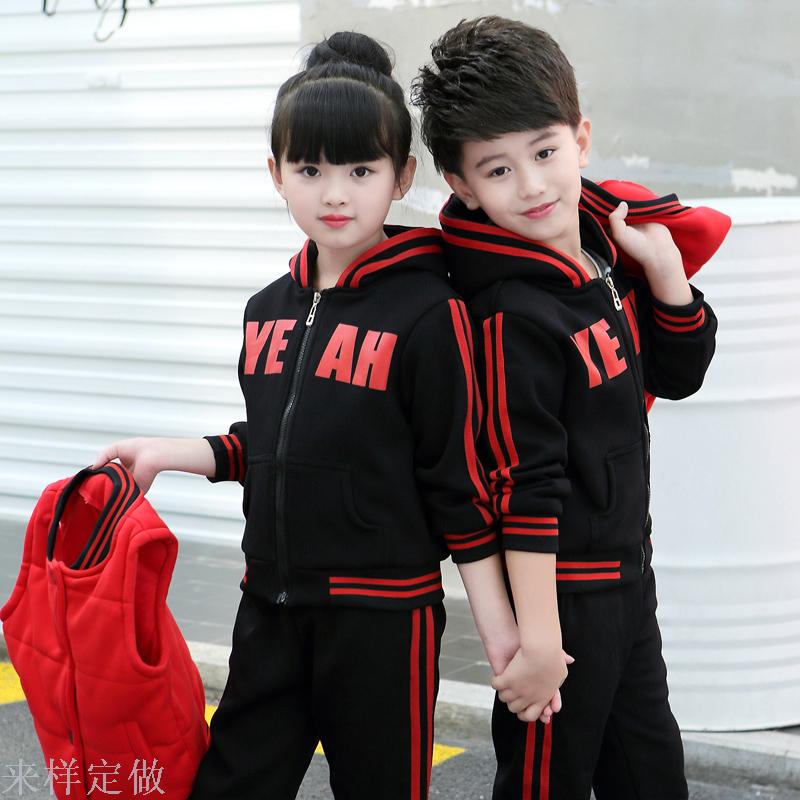 幼儿园园服新款春秋季中小学生校服班服2018运动套装定制产品图