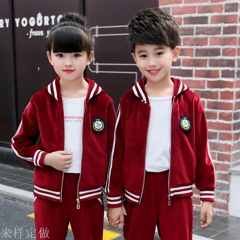 2018新款幼儿园园服春秋套装小学生校服男女儿童班服秋冬运动服装产品图