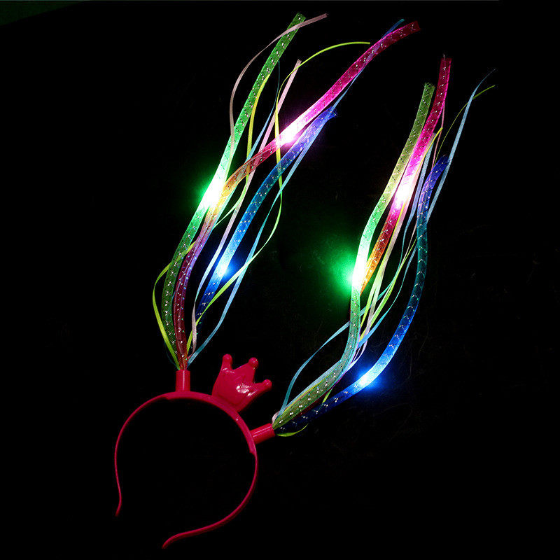 Factory direct sales of led illuminated noodle headbands, star concert fan support props illuminated noodle headbands Application Scenario
