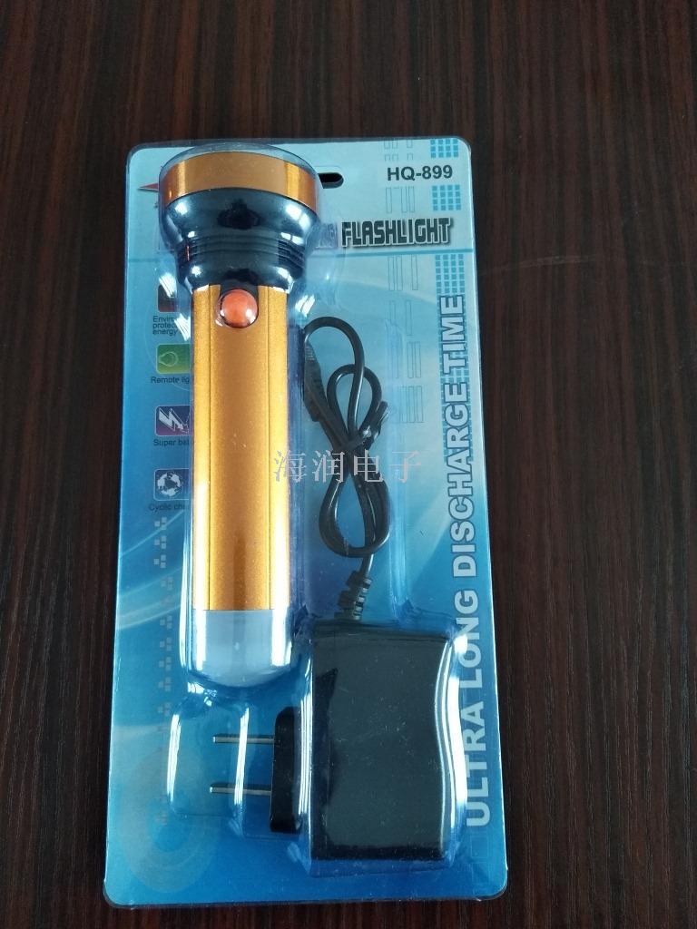 Lithium battery flashlight with aluminum strong light head and tail with lamp HQ899 details Picture