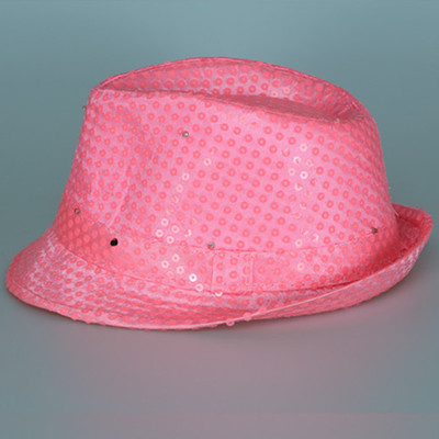 荧光色发光爵士帽细节图