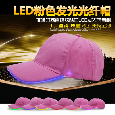 LED fiber optic luminescence hat