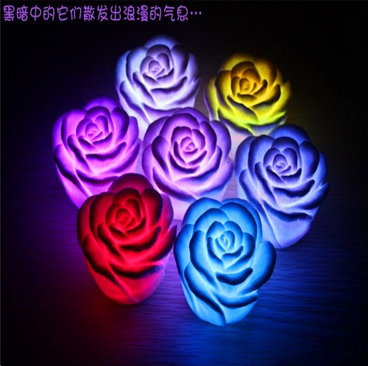 Colorful rose lanterns colorful night lights wholesale stalls source Tanabata Valentine's Day details Picture